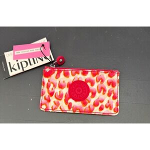 Kipling Camilo  Wallet Latin Cheetah Card Case Pink Festival Travel 5 x 3